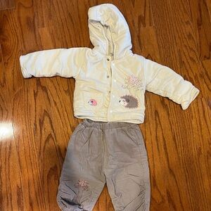 Adorable Cream and Gray Kids Matching Set